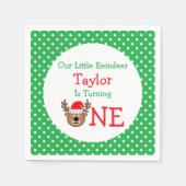 Reindeer 1. Geburtstag Serviette (Vorderseite)
