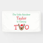 Reindeer 2. Geburtstag Banner (Horizontal)