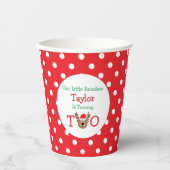 Reindeer 2. Geburtstag Pappbecher (Vorderseite)