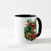 Reindeer an wreath Mug Tasse (VorderseiteRechts)
