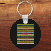 Reindeer And Christmas Tree Knit Pattern  Schlüsselanhänger (Vorderseite)