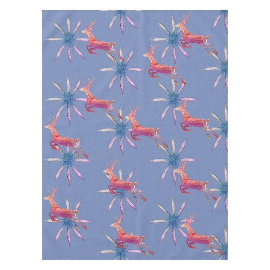 Reindeer and Snowflakes Tischdecke (Vorderseite)