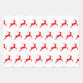 Reindeer And Trees Christmas Pattern Gift Wrapping Geschenkpapier Set (Vorderseite 3)