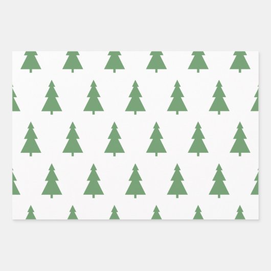 Reindeer And Trees Christmas Pattern Gift Wrapping Geschenkpapier Set (Vorderseite 2)