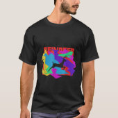 Reindeer Animal Mosaik Puzzle T-Shirt (Vorderseite)