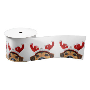 Reindeer Antler Headband Niedlich Funny Dog Weihna Satinband