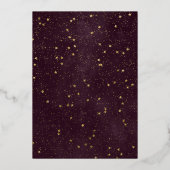 Reindeer Antlers Modern Burgund Weihnachts-Party Folieneinladung (Rückseite)