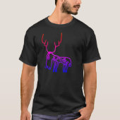 Reindeer Antlers Modern Initial Christmas Monogram T-Shirt (Vorderseite)