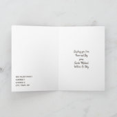 Reindeer Antlers Non Foto Weihnachtskarte Einladung (Innenseite)