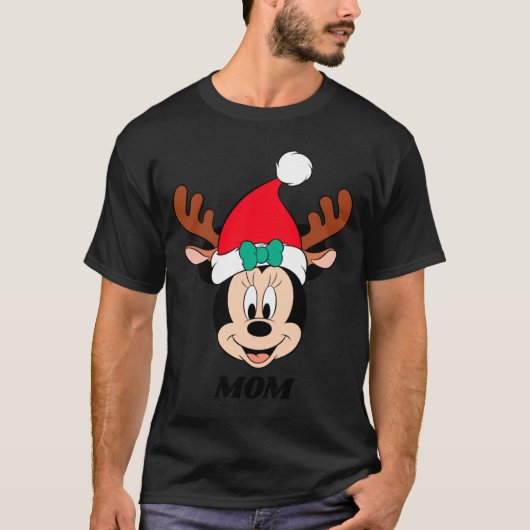 Reindeer Antlers Santa Hat T-Shirt (Vorderseite)