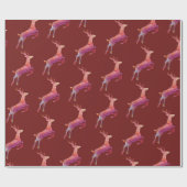 Reindeer Aquarell Art Geschenkpapier (Flach)