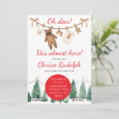 Reindeer Baby Shower Invitation Einladung (Stehend Vorderseite)