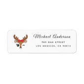  Reindeer Baby Shower Return Address Label (Vorne)