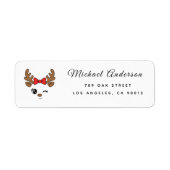  Reindeer Baby Shower Return Address Label (Vorne)