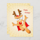 Reindeer batman - Feiertage Postkarte (Vorne/Hinten)