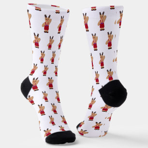 Reindeer Bear Christmas Socken