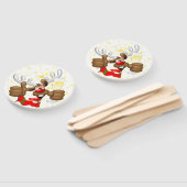 Reindeer Betrunken Funny Christmas Character Fächer (Non-assembled)