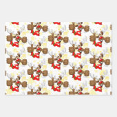 Reindeer Betrunken Funny Christmas Character Geschenkpapier Set (Vorderseite 3)