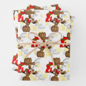 Reindeer Betrunken Funny Christmas Character Geschenkpapier Set (Beispiel)