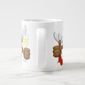 Reindeer Betrunken Funny Christmas Character Jumbo-Tasse (Rückseite)