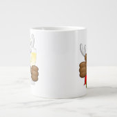 Reindeer Betrunken Funny Christmas Character Jumbo-Tasse (Vorderseite)