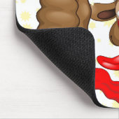 Reindeer Betrunken Funny Christmas Character Mousepad (Ecke)