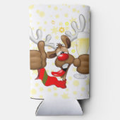 Reindeer Betrunken Funny Christmas Character Selters Dosenkühler (Rückseite)