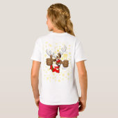 Reindeer Betrunken Funny Christmas Character T-Shirt (Schwarz voll)