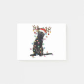 Reindeer Black Cat Christmas Lights Funny Cat Love Post-it Klebezettel (Vorderseite)