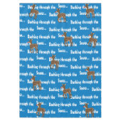 Reindeer Blue White Tischdecke (Vorderseite)