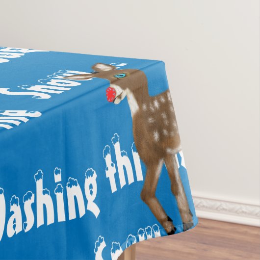 Reindeer Blue White Tischdecke (Beispiel)