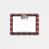 Reindeer Buffalo Kariert Personalisiert Post-it Klebezettel (Vorderseite)