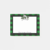 Reindeer Buffalo Kariert Personalisiert Post-it Klebezettel (Vorderseite)