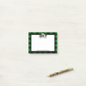 Reindeer Buffalo Kariert Personalisiert Post-it Klebezettel (Auf Schreibtisch)