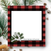 Reindeer Buffalo Kariert Personalisiert | Schwarz- Notizblock