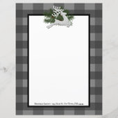 Reindeer Buffalo Kariert Stationery (Vorderseite)