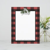 Reindeer Buffalo Kariert Stationery (Stehend Vorderseite)