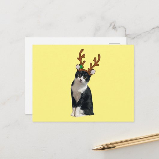 Reindeer Calliope Feiertagspostkarte (Vorderseite/Rückseite Beispiel)