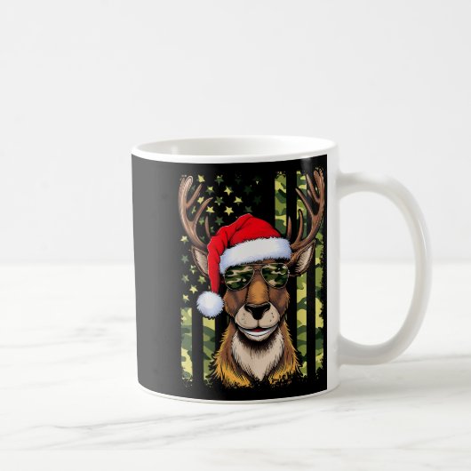 Reindeer Camo American Flag Christmas Pajama X-mas Kaffeetasse (Rechts)