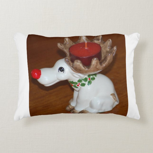 Reindeer-Candle Dekokissen (Vorderseite)