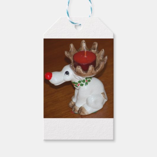 Reindeer-Candle Geschenkanhänger (Vorderseite)