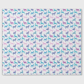 Reindeer Candy Pastel Pattern Geschenkpapier (Flach)