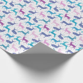 Reindeer Candy Pastel Pattern Geschenkpapier (Ecke)