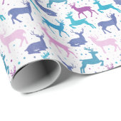 Reindeer Candy Pastel Pattern Geschenkpapier (Rolleneckpunkt)