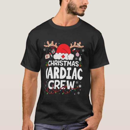Reindeer Cardiac Crew Funny Christmas Cardiology N T-Shirt (Vorderseite)