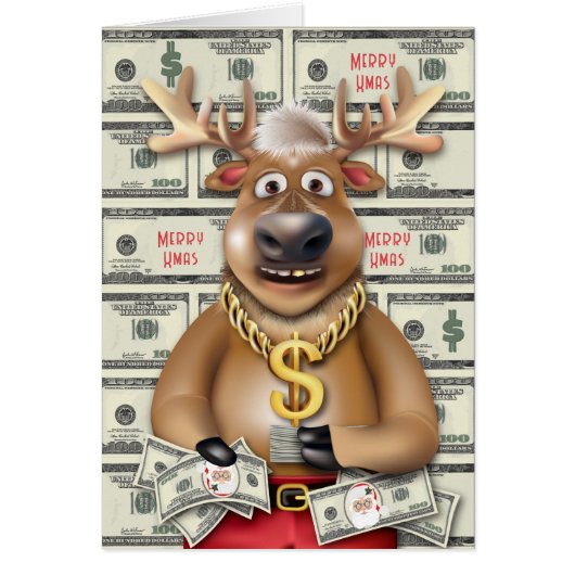 Reindeer Cash Santa Bucks Funny Money Holiday (Vorne)