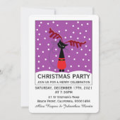 Reindeer Cat Christmas Party Einladung (Vorderseite)