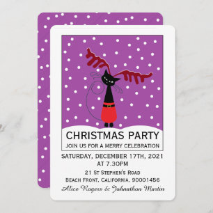 Reindeer Cat Christmas Party Einladung