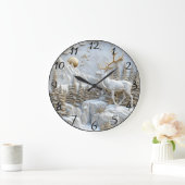 Reindeer Charm für Weihnachten Große Wanduhr (Zuhause)