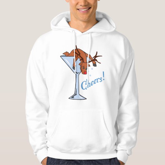Reindeer Cheers Hoodie (Vorderseite)